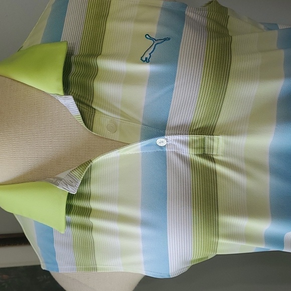 PUMA TOP. Size large. Green blue, golf, tennis or pickle‎ ball. Sleevless. Nice - Picture 2 of 6